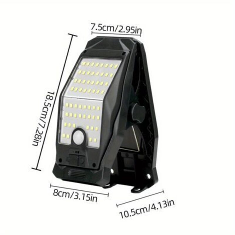 Solar-led-lampe Mit Bewegungsmelder – Außenstehlampe Zum Einklemmen, Usb-aufladbar, Ip44 Für Garten, Patio Und Terrasse