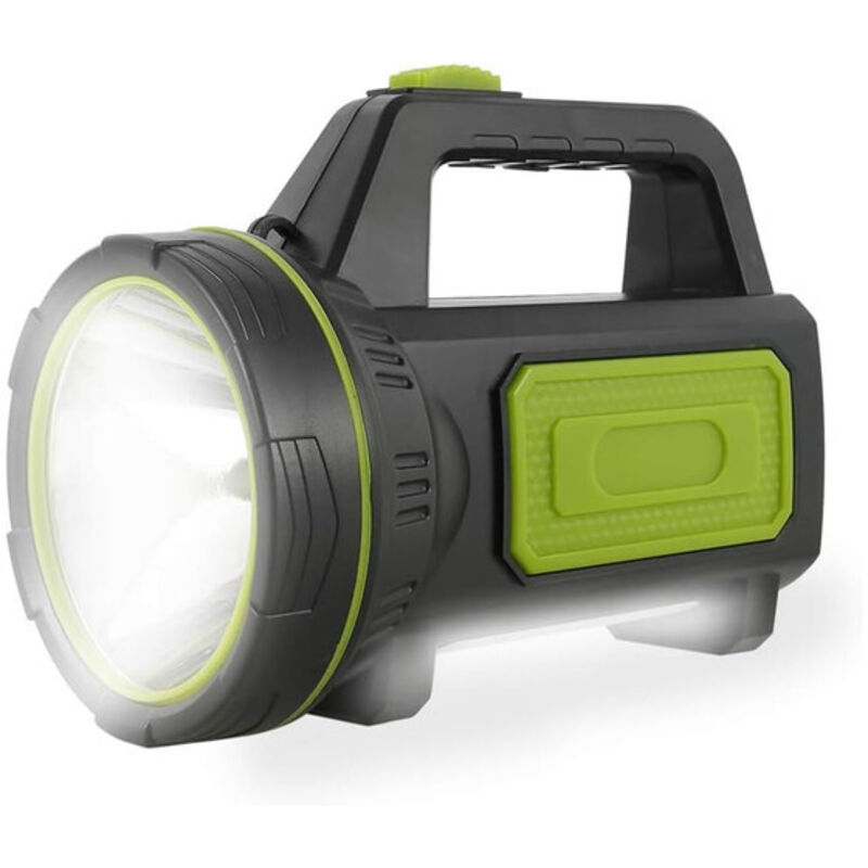 Led-taschenlampe Für Den Außenbereich, Starker Strahl, Multifunktional, Wiederaufladbar, Modell 882b Mit Seitlicher Beleuchtung.