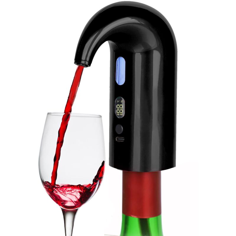 Elektrischer Weinbelüfter Und Ausgießer, Tragbare Weinkaraffe Mit Touch-steuerung Und Weinpumpe Für Rot- Und Weißwein, Automatischer, Wiederaufladbarer Weinverteiler Mit Usb-c-anschluss