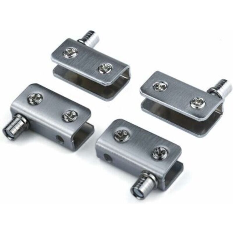 4er-pack Glastürscharniere, 90° Drehscharnier, Ohne Bohren, Edelstahl, Passend Für 5-8 Mm Glas