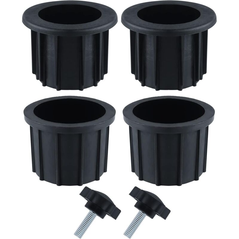 2 Sets (6 Teile) Sonnenschirm-zubehör Für Balkon, 4 Ringhalterungen Für Schirmlöcher Und 2 Handschrauben, Stützzubehör Für Sonnenschirme Für Terrassentische, Balkone Und Terrassen