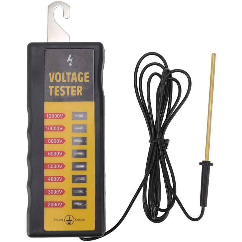 Elektrischer Zaunspannungsprüfer, 8 Neonlampen Maximal 12kv Tragbarer Elektrischer Zaunfehlerdetektor Für Nutztiere Auf Bauernhöfen A