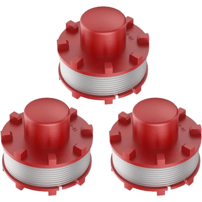 1 Set - 3 Ersatzspulen Für Einhell Rasentrimmer 3405096, 2 Mm, Für Einhell Ge-ct 36/30 Li E Solo, Agillo 36/255 Bl, Agillo 18/200