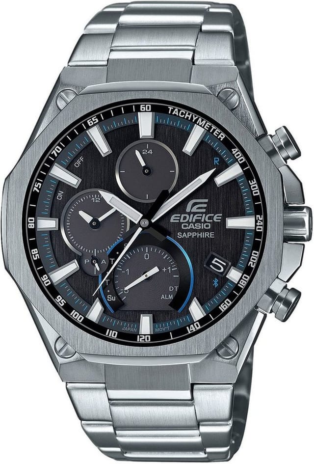 CASIO EDIFICE EQB-1100D-1AER Smartwatch, Solaruhr, Armbanduhr, Herrenuhr,Bluetooth, Edelstahlarmband,Saphirglas