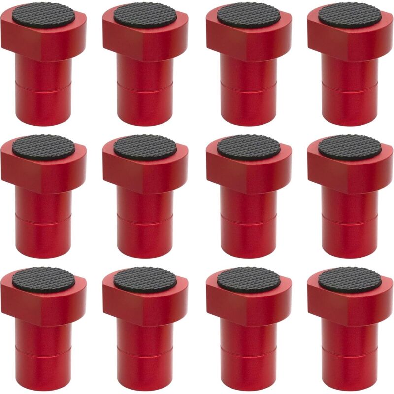 Satz Von 12 Werkbankanschlägen, 3/4 Zoll, Rutschfeste Anschläge Aus Aluminiumlegierung Für Mft-tische, Tischlerarbeiten Und Heimwerkerprojekte (19 Mm / 0,75 Zoll)