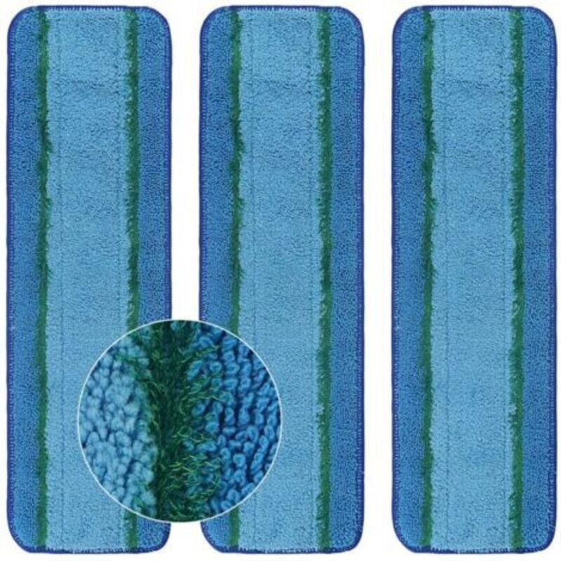 3er-pack Tiefenreinigende Pads Für Bona Family Of Mops, Waschbare Und Wiederverwendbare Mikrofaser-pads Für Hartboden- Und Mehrflächen-reinigungsköpfe, Nass-/trockenwischer