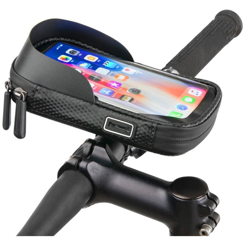 Wasserdichte Fahrradtasche Für Handy Mit 7-zoll-touchscreen, 360°-halterung, Lenkerhalterung