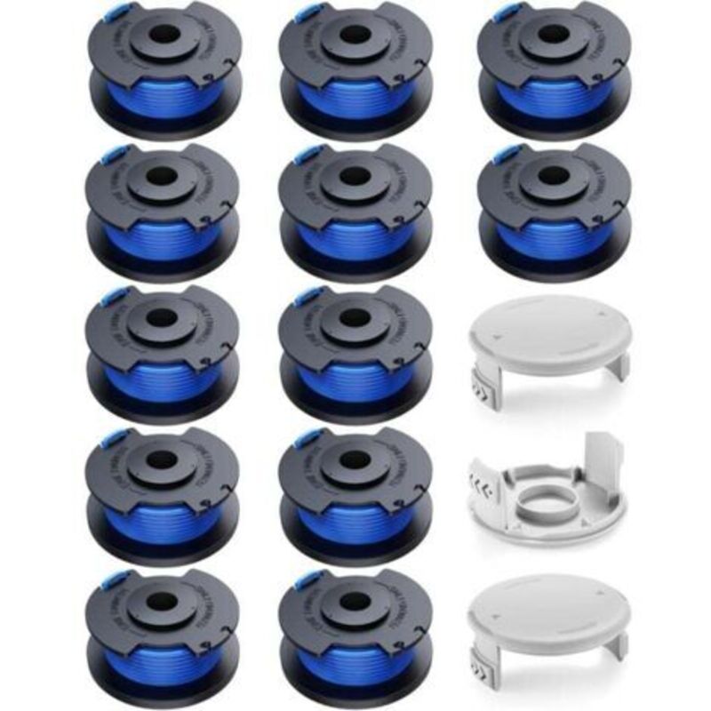 15 Spulen Mit Faden Für Ryobi One+ Rasentrimmer - Durchmesser 1,65 Mm, Länge 3,4 M - Kompatibel Mit Ac14rl3a - Set Mit 12 Spulen Und 3 Abdeckungen - Einfache Gartenpflege.