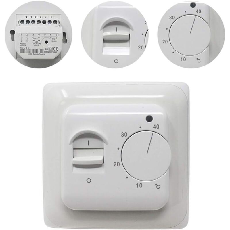 Sensor Für Elektrische Fußbodenheizung Ac 220v 16a, Mechanischer Thermostatregler Für Fußbodenheizung, Manueller Raumthermostat