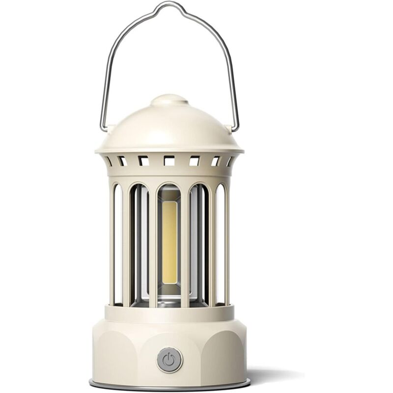 Tragbare Campinglaterne, Notlampe, Taschenlampe, Batteriebetrieben, Ideal Für Indoor- Und Outdoor-camping, Wandern, Angeln, Stromausfälle Usw. (weiß)