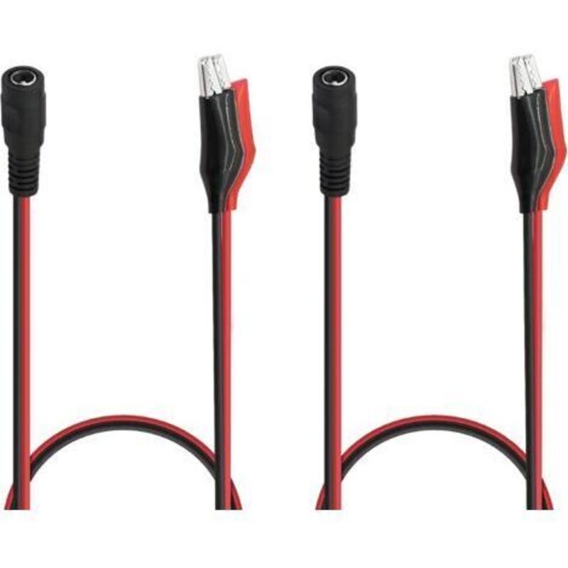 2er-pack Dc-stromkabel, Buchse Zu Krokodilklemme, 50 Cm/19,7 Zoll, 2,1 Mm X 5,5 Mm, 12 V Dc-stromkabel, Buchse Zu Krokodilklemme
