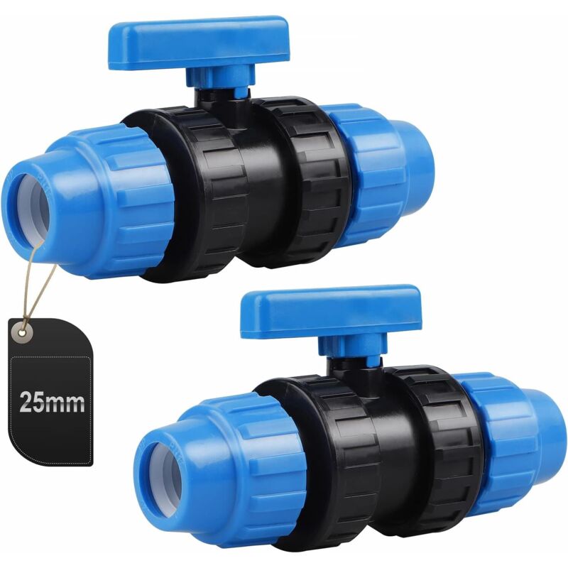 2-teiliger Verbinder Für Wasserrohre, Klemmverbinder Für Pe-rohre, 25 Mm (blau)
