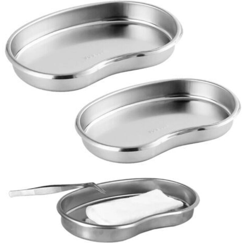 Edelstahltablett, Wiederverwendbares Metalltablett, Instrumententablett, Labortablett, Medizinisches Kliniktablett, Laborwerkzeug Zum Platzieren Von Laborinstrumenten