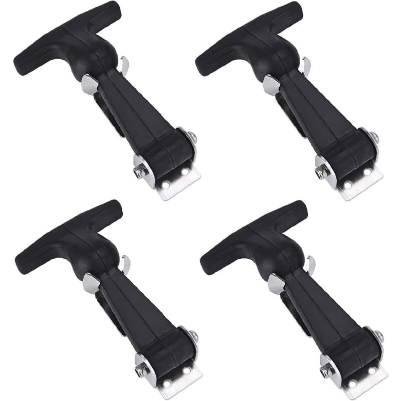 4-teiliger Flexibler Klettverschluss Aus Gummi, T-förmiger Griff Mit Zugöse, Stoßdämpfendes System.