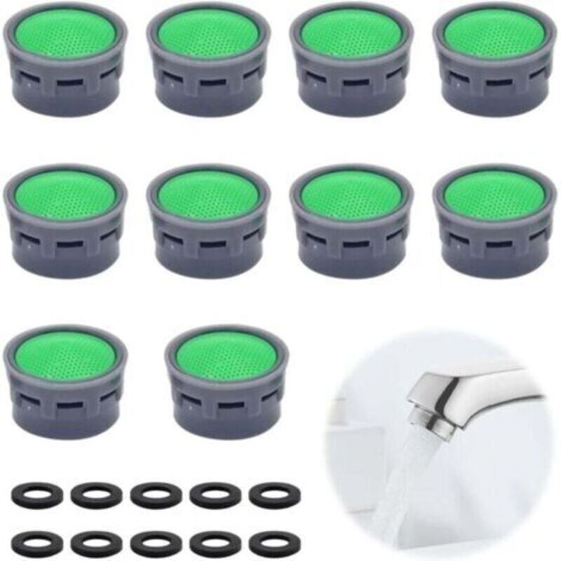 10er-pack Wasserhahnbelüfter Mit Dichtung, 10 Stück, Wasserhahnfilter, Durchflussbegrenzer, Badezimmerzubehör, Filter Für Wasserhähne, Ersatzteile Für Bad Und Küche