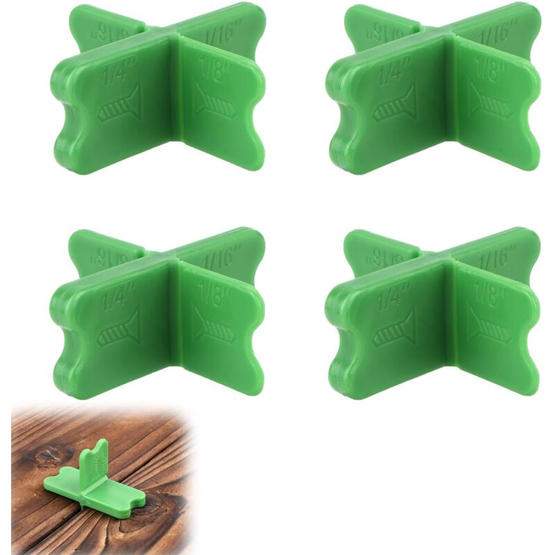4pcs Terrassendielen-abstandshalter, Stärken Von 0,16, 0,32, 0,48 Und 0,64 Cm, Langlebiges Abs-werkzeug Zur Terrassenfugen-einstellung, Abstandsklammer Für Terrassendielen Aus Hartholz