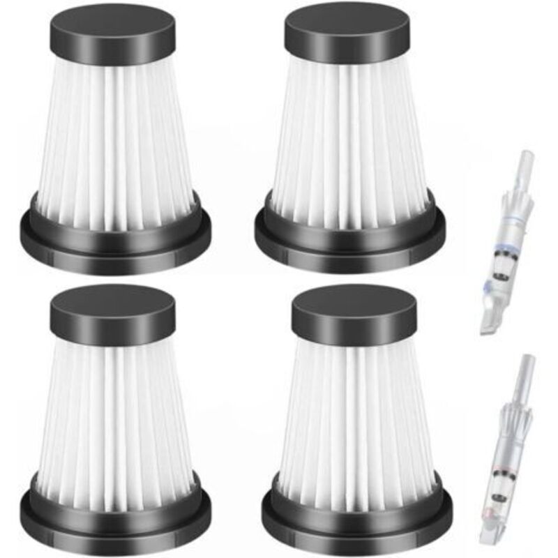 Satz Von 4 Hepa-ersatzfiltern Für Kabellosen Staubsauger Für Moosoo K12 K12 Pro K13, Für Genius Invictus One 1.0 X7 / 2.0, Für Foxnovo 13kpa Filterzubehör Für Handstaubsauger