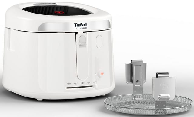 Tefal Fritteuse Filtra Vision, 1,2 kg Fassungsvermögen, bis zu 4 Portionen, 1900 W, extragroßes Sichtfenster für bessere Sicht, Filtersieb, FF2541