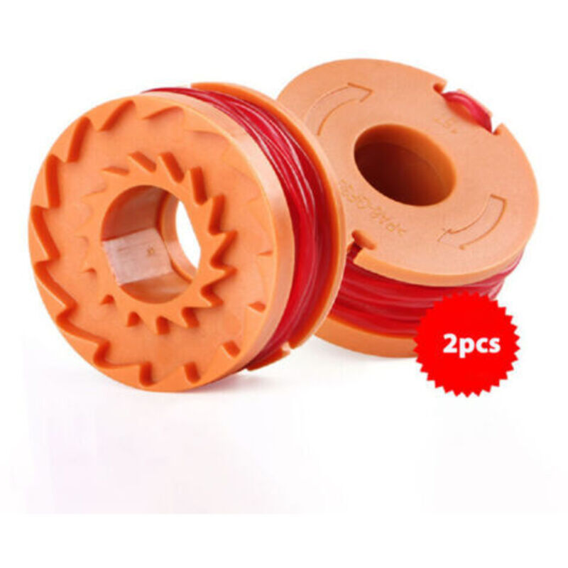 2 Stück 3 M Fadenrollen, Durchmesser 1,65 Mm, Lange Lebensdauer, Kompatibel Mit Worx Wa0010 Rasentrimmern Und Kantenschneidern