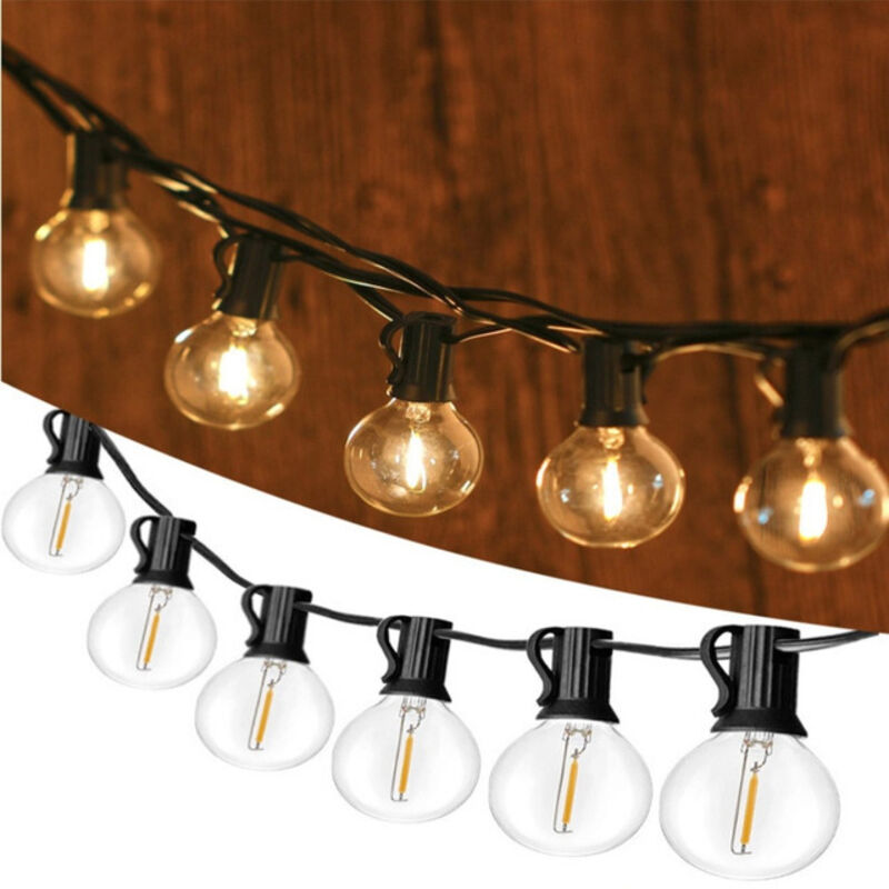 Wasserdichte Led-lichterkette Für Den Außenbereich, Warmweißes Licht, Steckerfertig, Weihnachtsdekoration