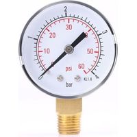 Druckmessgerät Für Luftöl Oder Wasser 0-4 Bar / 0-60 Psi Npt, 1/4" Npt Bodenmontage