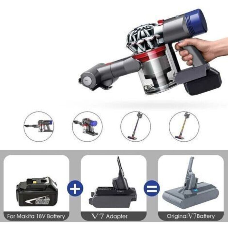 Adapter-umwandler Für Makita Lxt 18v Lithium-ionen-akkus Zu Dyson V7-serie Staubsaugern, Von Debuns