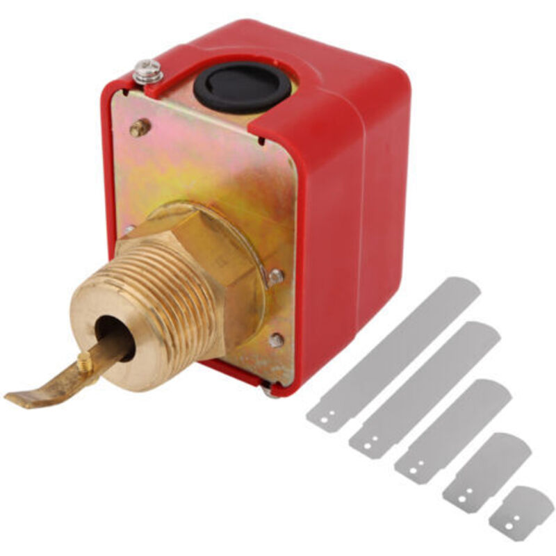 Wasserdurchflussschalter Aus Messing Ac250v 10bar, Flügelradsteuerung, Npt-gewindeanschluss, Rot (1 Stück)
