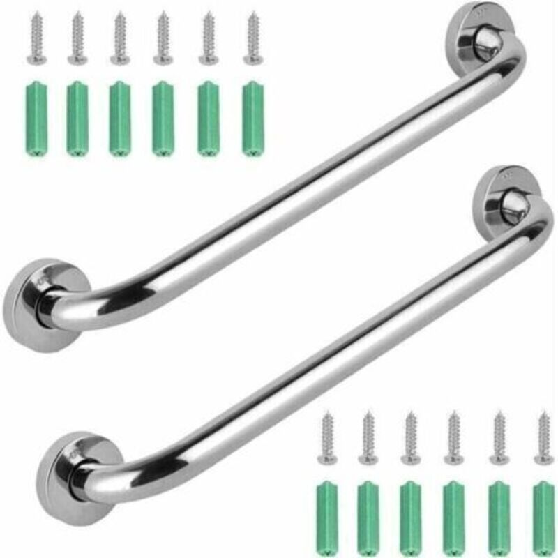2 Stück Edelstahl Haltegriff Für Badewanne, Robuster Wandhalter Aus Edelstahl, Sicherer Griff Aus Edelstahl, Sicherheits-griffstange Für Badewanne, Dusche Und Toilette 30 Cm