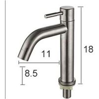 Waschbeckenarmatur, Badezimmer Mit Hohem Einhebelmischer Für Waschbecken Oder Aufsatzwaschbecken, Einstellbare Warm- Und Kaltwassermischung, Verchromtes Messing