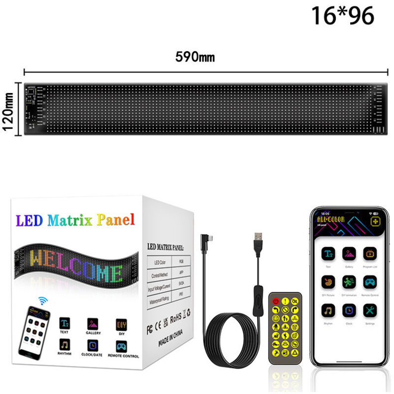 Led Devil Eyes Für Autos – Flexibler Programmierbarer Bildschirm Ip65 – Smartphone-steuerung – Maße 70 X 173 Mm