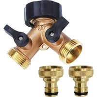 Doppelhahn, Waschmaschinenverteiler, Y-adapter Für Gartenschlauch, 2-wege-hahnverteiler Für 3/4-zoll-wasserschläuche, Doppelauslauf-hahn Für Gartenhahn, Hahnadapter, 2-wege-y-verteiler