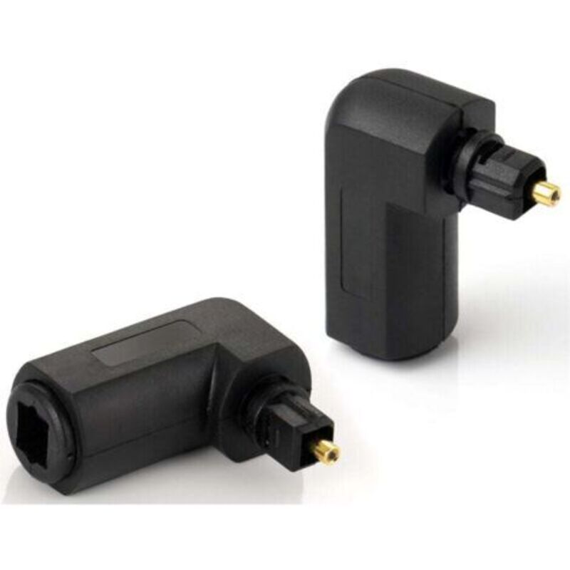 90° Gewinkelter Toslink-adapter Ulisem2x (toslink Buchse Auf Stecker), Abgewinkelter Stecker Für Digitales Optisches Audiokabel (tos-kabel), S/pdif-kabel