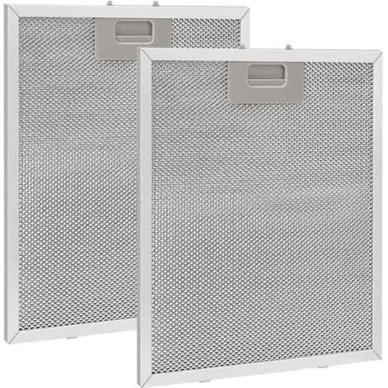 Set Aus 2 Metallischen Fettfiltern, 320x260 Mm – Aluminium Und Edelstahl – Leicht Zu Reinigen – Kompatibel Mit Dunstabzugshauben