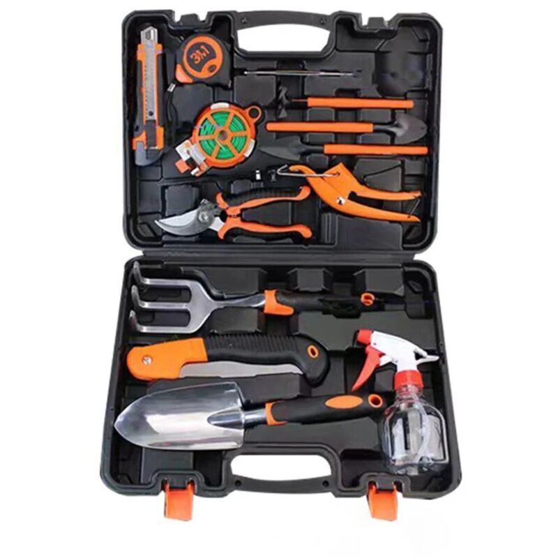 14-teiliges Gartenwerkzeug-set Aus Edelstahl Mit Rutschfestem Griff, Gartenwerkzeug-set Für Den Anbau Von Gemüse Und Blumen