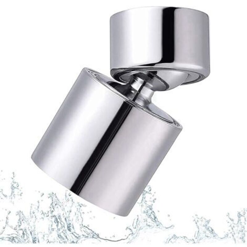 360-grad-drehbarer Wasserhahn-luftsprudler, Wassersparfilter Küchenarmatur-kopf 2 Modi Einstellbar Sprühkopf - Chrom Poliert