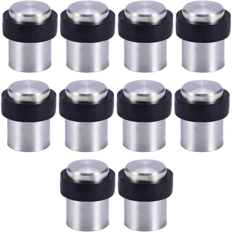 10 X Edelstahltürstopper 4,5 Cm Für Bodentüren, Türanschlag, Türblocker