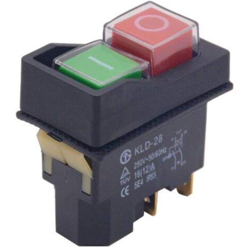 Wasserdichter Magnetschalter, 5-poliger Ein-/ausschaltknopf, Zubehörschalter Für Start/stopp An Werkzeugmaschinen, 250v 16a