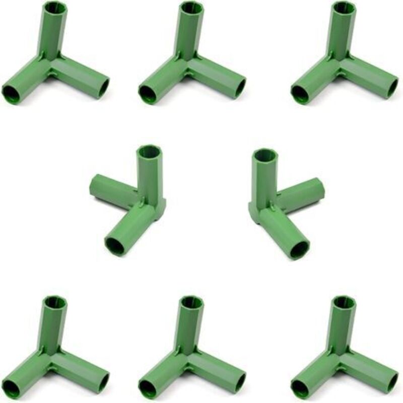 Rahmenverbinder Für Gewächshaus, Gewächshaus-rahmenmöbel-verbinder, 10 Verbindungsaccessoires Für Gartenrahmen, Stabiler Halt Für 16 Mm Rahmen (rechtwinkliger 3-wege-verbinder)