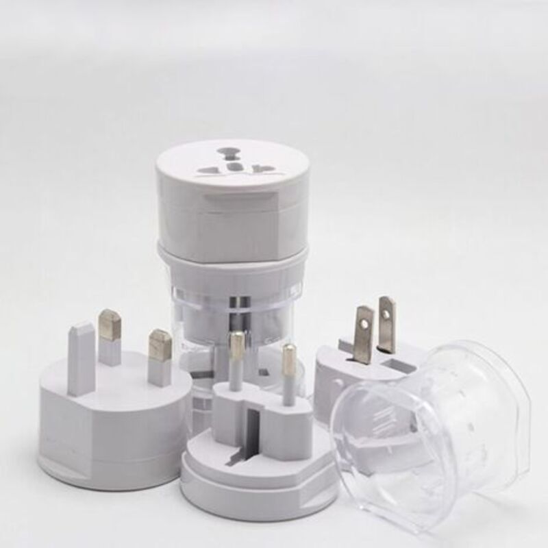3-in-1 Reiseadapter, Universeller Steckdosenadapter, Unverzichtbares All-in-one-reisezubehör, Weiß