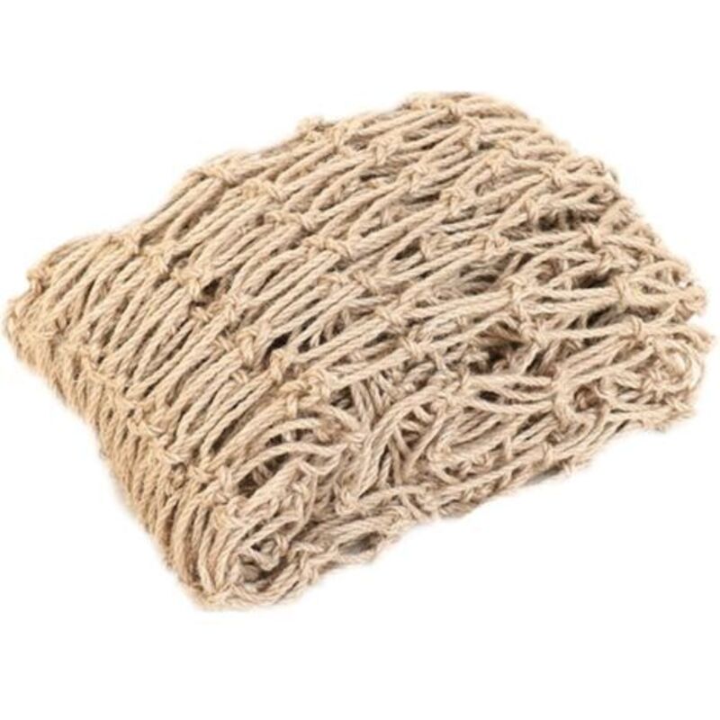 Stütznetz Aus Natürlichem Jute, 5 M – Maschenweite 15x15 Cm – Hanfseil 3 Mm – Für Kletterpflanzen Und Dekorationen