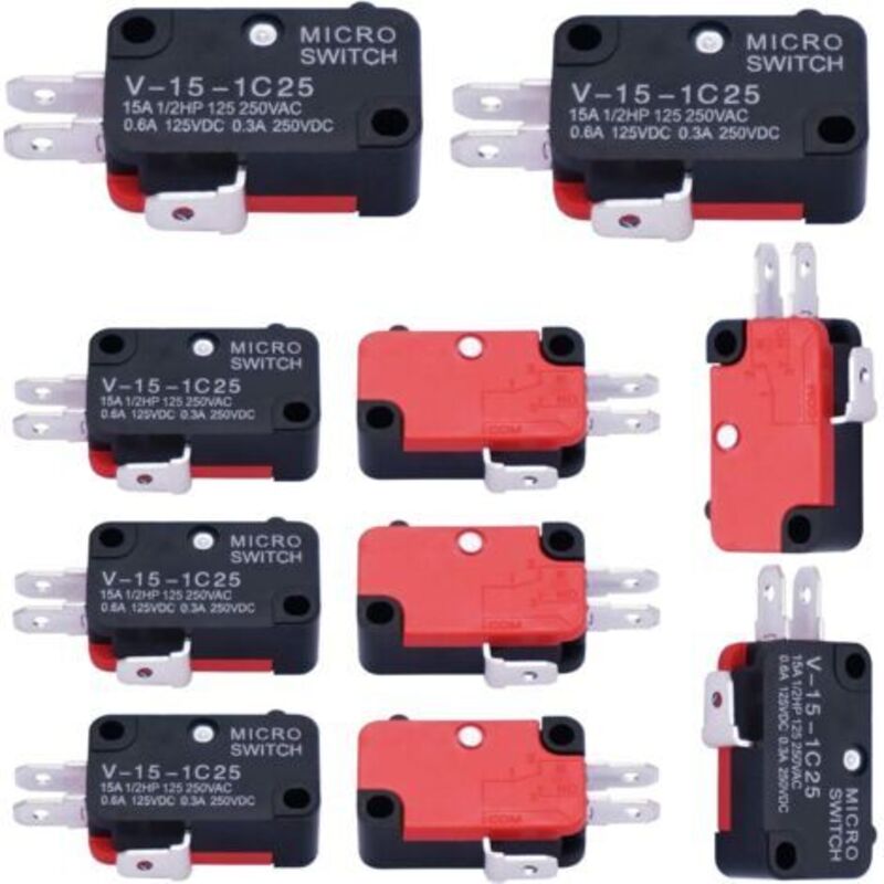 10 Stück/lot 125 V/250 V 16a Mikroschalter Für Mikrowellenofentür, Arcade-kirschdrucktaster Spdt 1 No 1 Nc Endschalter V-15-1c25
