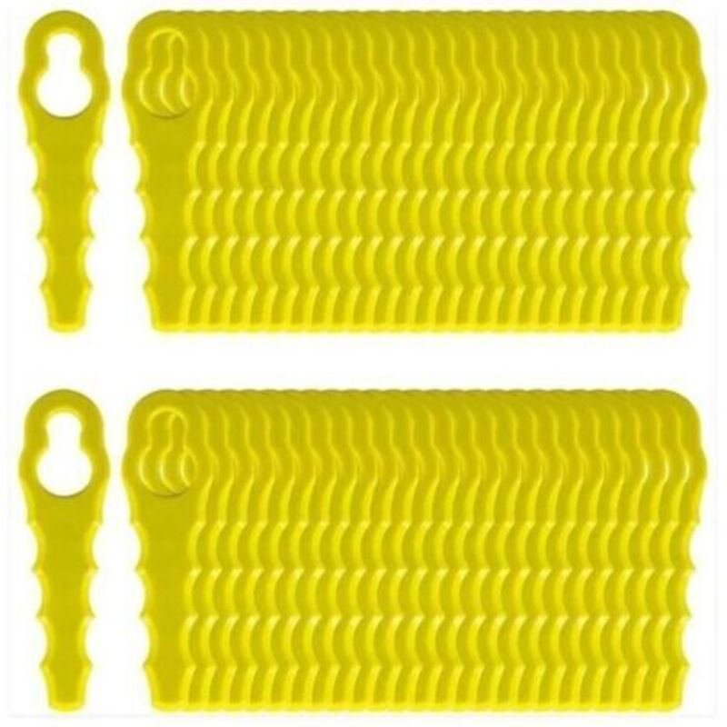 Satz Mit 100 Ersatzklingen Kompatibel Für Ryobi Rasentrimmer, Doppelte Gezahnte Klingenköpfe Rac155 Rac157 Rac158..debuns