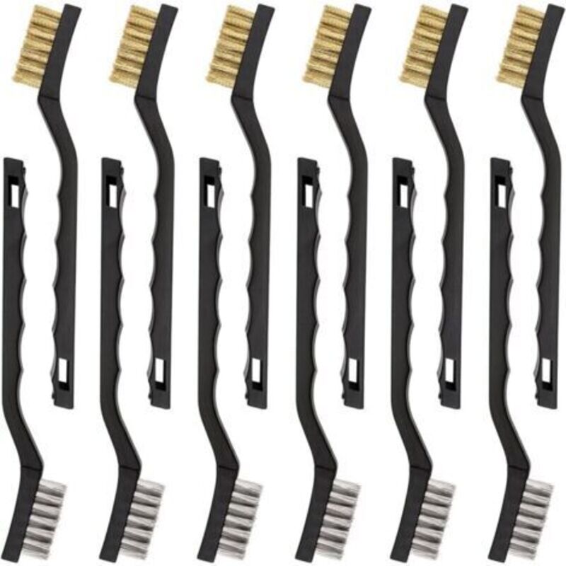 Set Aus 12 Mini-metallbürsten Aus Edelstahl Und Messing Von Ulisem