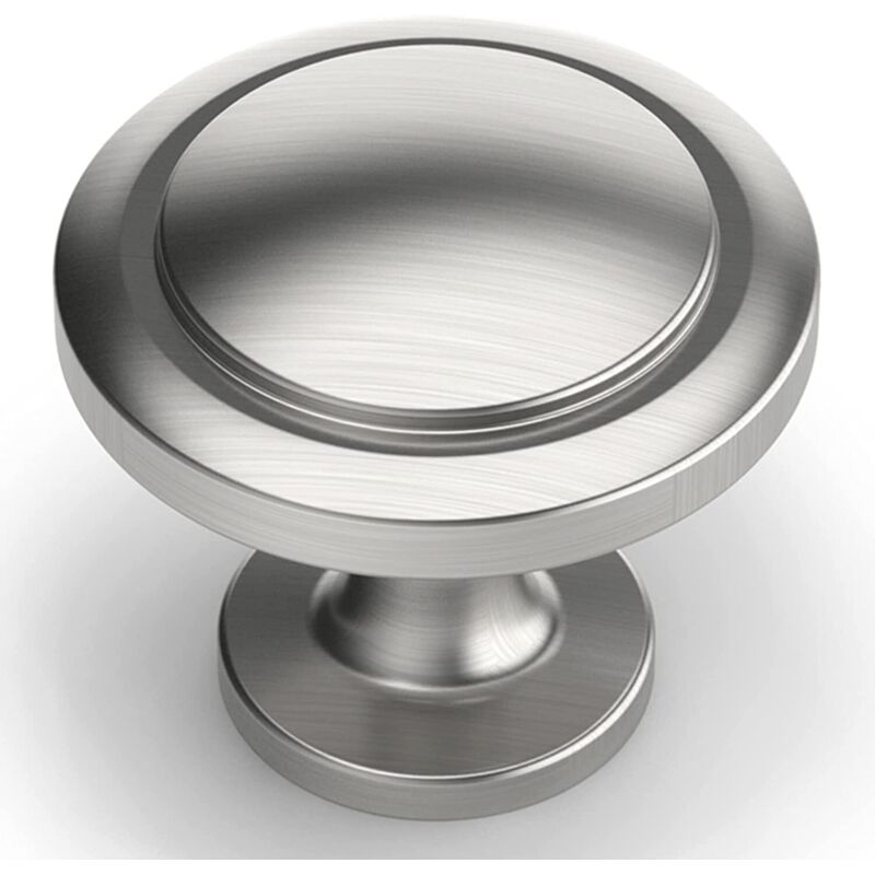 12er Set Möbelknöpfe, Runde Küchen-türknöpfe Aus Zinklegierung, Gebürstete Nickel-schranktürgriffe, Küchen-türgriffe