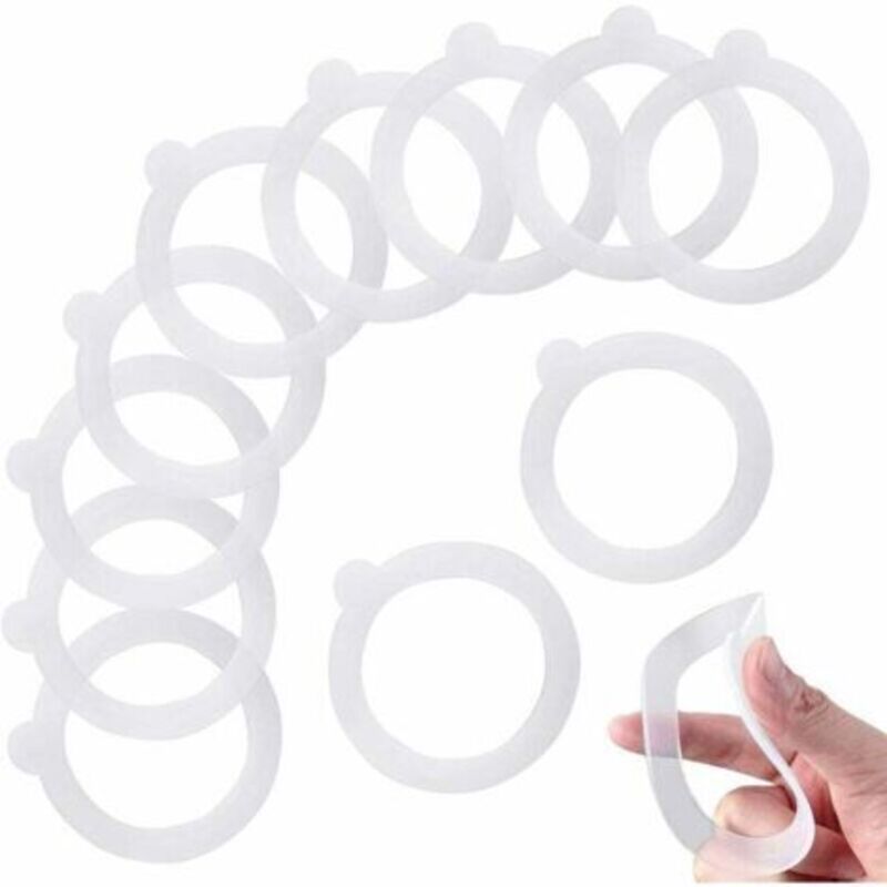Satz Von 12 Silikon-ersatzdichtungen Für Einmachgläser, Silikondichtung, 9,5 X 9,5 Cm, Für Glasklemmgläser Mit 0,35/0,5/1/1,5/2 Litern Fassungsvermögen (weiß)