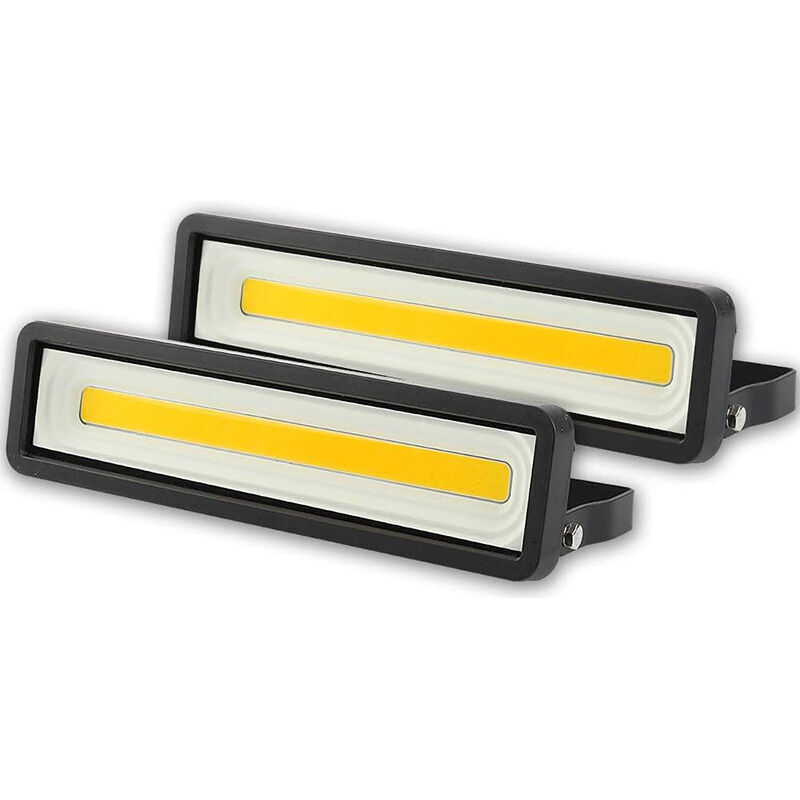 2er-set Led-außenstrahler 50w 4000lm, Nur Strahler, Leistungsstarker Led-außenstrahler 220v Ip66 Wasserdicht, Sicherheitsbeleuchtung 3000k Warmweiß Für Terrasse, Garten, Hof, Park, Garage