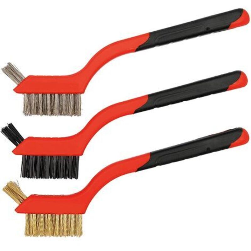 Set Aus 3 Metallbürsten, Kleine Metallbürsten Zum Reinigen Von Rost, Schmutz, Zum Entfernen Von Farbe Und Für Schwer Zugängliche Stellen Mit Tiefenreinigung.