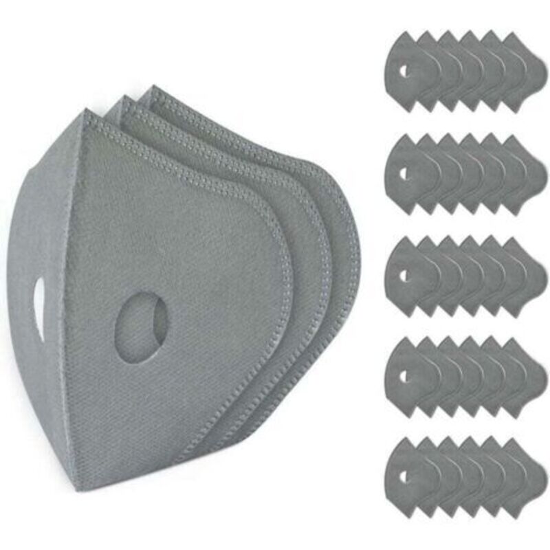 3er-pack Ersatzfilter Für Masken, Aktivkohle-meltblown-gewebe, 5-lagiger Wiederverwendbarer Ersatzfilter, Atmungsaktive Staubmaske, Geeignet Für Holzarbeiten, Universalgröße