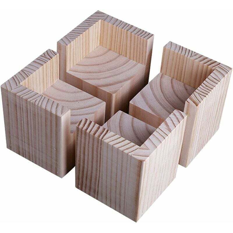 4er-set Möbelerhöher Aus Holz, Bettrahmen-erhöher, Büromöbel-riser, Möbelbeine Zum Anheben, Beine Für Schreibtisch Und Bett (größe: 5x5x5 Cm)