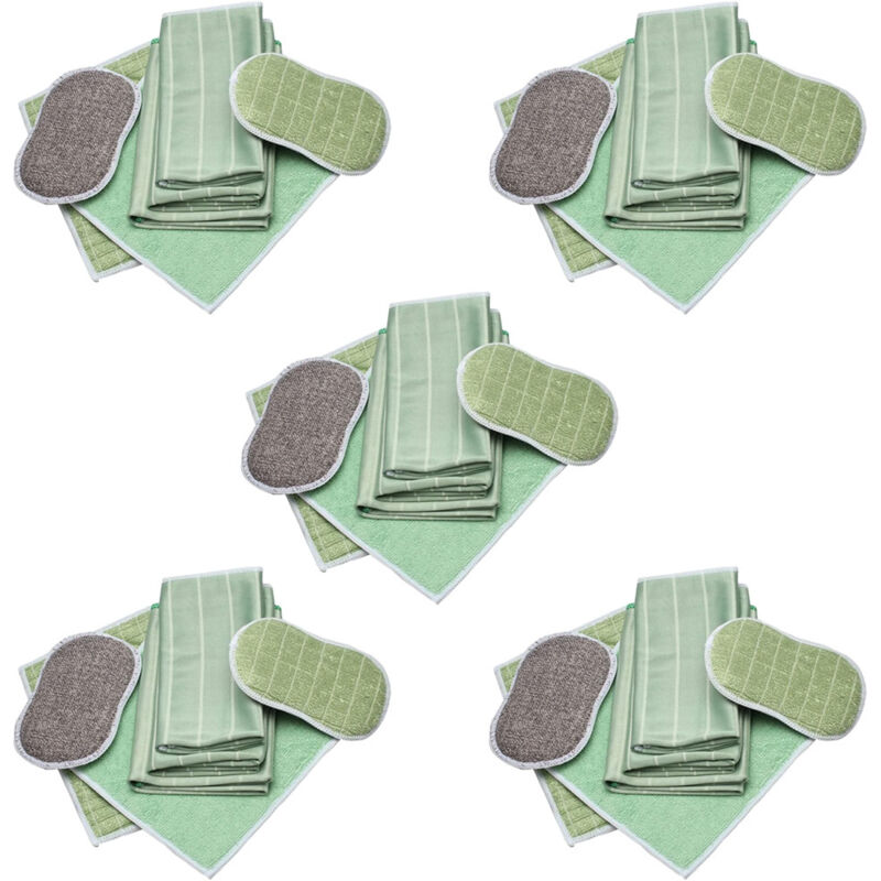 5er-set Mit Je 6-teiligen Bambus-chiffon-mikrofaser-tüchern Für Fenster, Spiegel, Fliesen, Karosserie, Bambus-mikrofaser Für Glas, Haushalt Und Badezimmer